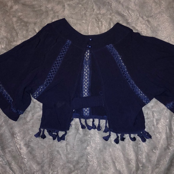 Deep blue crop top - Picture 6 of 8